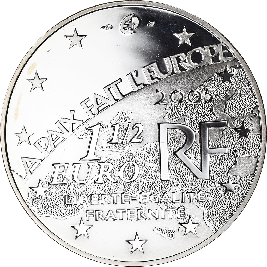France, 1-1/2 Euro, End of the Second World War, 2005, Paris, Proof, MS(65-70)
