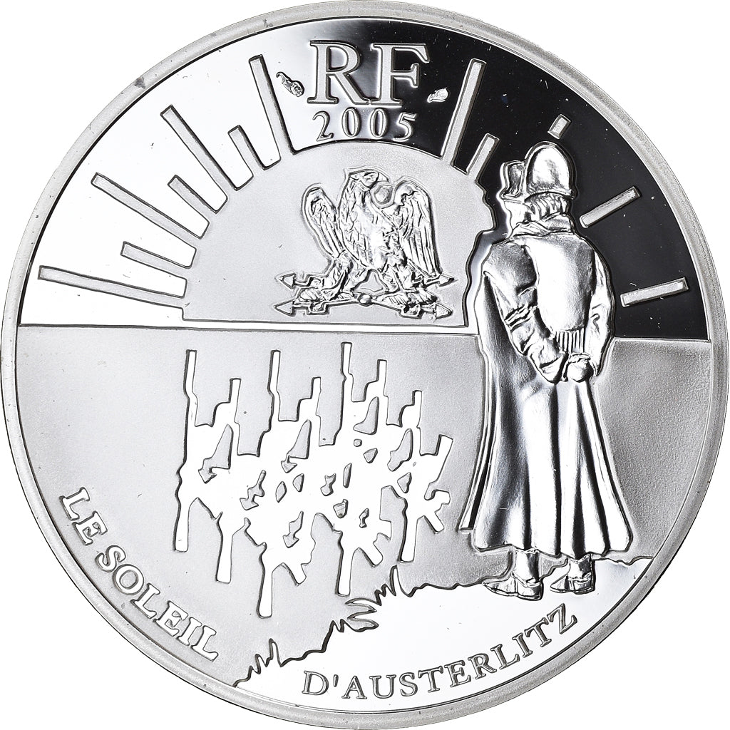 France, 1-1/2 Euro, Battle of Austerlitz, 2005, Paris, Proof, FDC, Argent