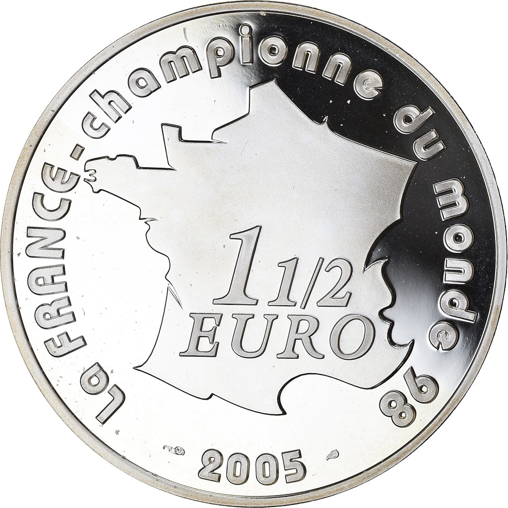 Francia, 1-1/2 Euro, FIFA World Cup, 2005, Paris, FDC, Argento, KM:2020