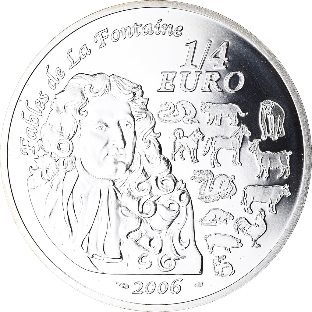 Francia, Année du chien, 1/4 Euro, 2006, Paris, Proof, FDC, Plata, KM:1415