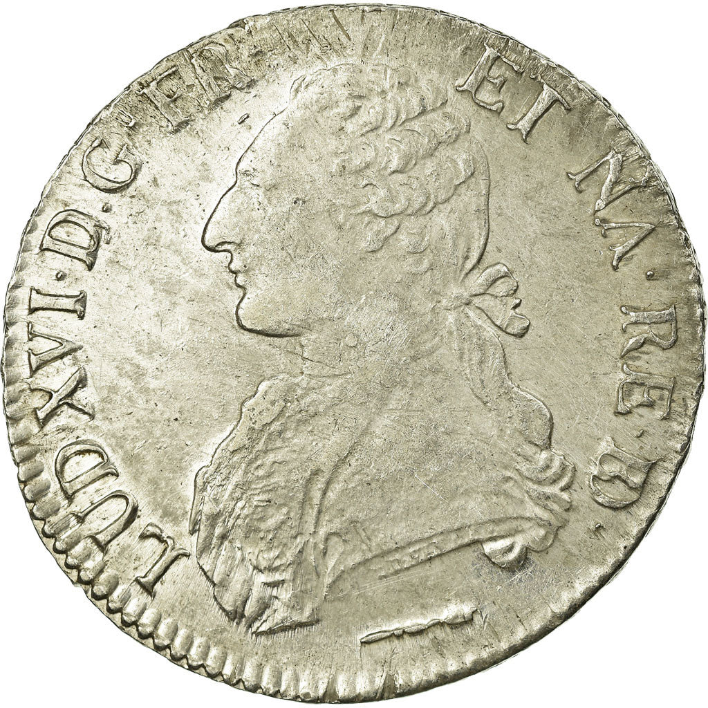 Moneta, Francia, Louis XVI, Écu de Béarn aux branches d'olivier, Ecu, 1784