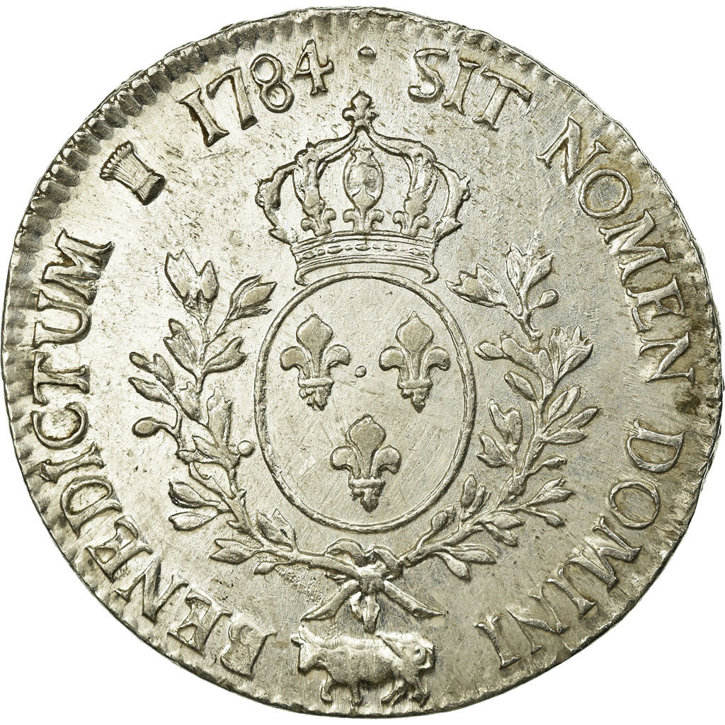 Moneta, Francia, Louis XVI, Écu de Béarn aux branches d'olivier, Ecu, 1784