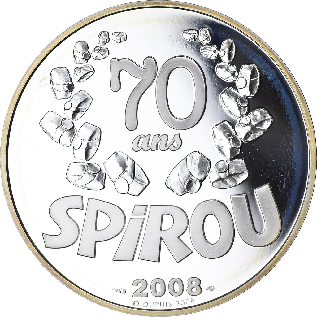 Frankreich, Monnaie de Paris, 1-1/2 Euro, 70th Anniversary of Spirou, 2008