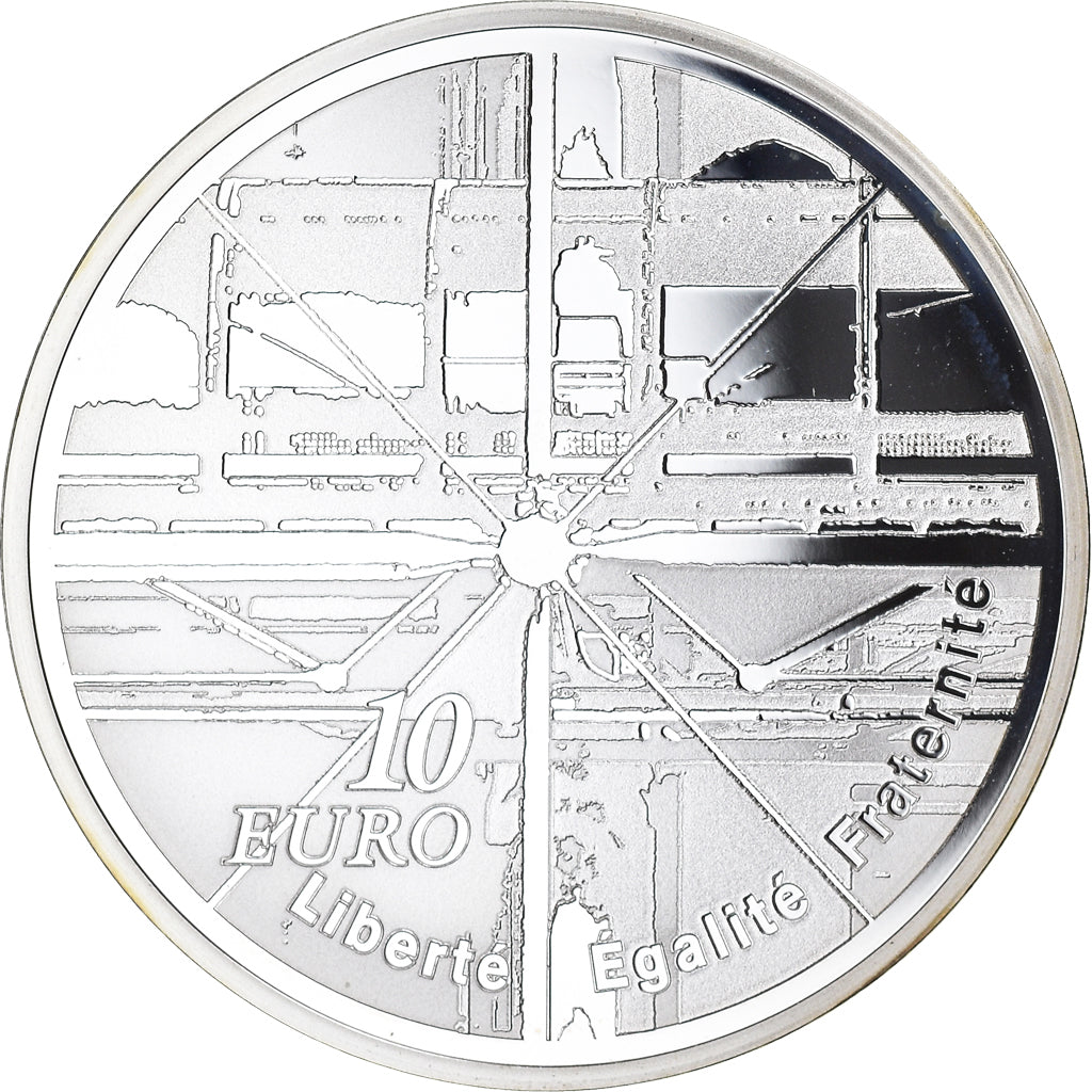 Francia, Monnaie de Paris, 10 Euro, Centre Pompidou, 2010, Paris, Proof / BE