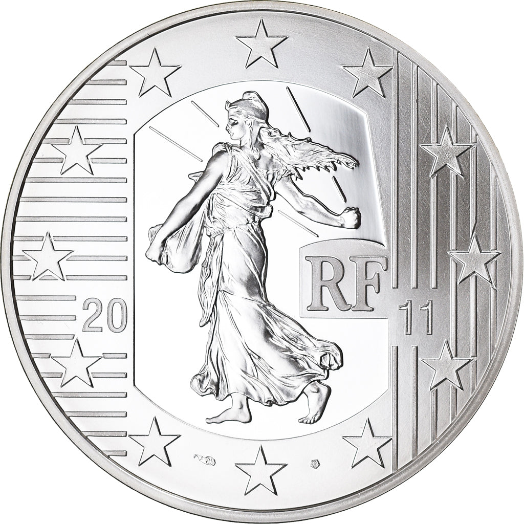 France, Semeuse, 10 Euro, 2011, Paris, Proof, MS(65-70), Silver