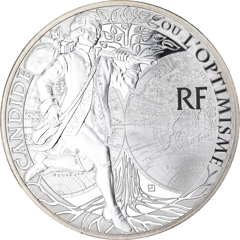 Francia, Monnaie de Paris, 10 Euro, Candide, 2014, Paris, BE, FDC, Argento