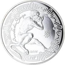 France, Monnaie de Paris, 10 Euro, Année du singe, 2016, Paris, Proof