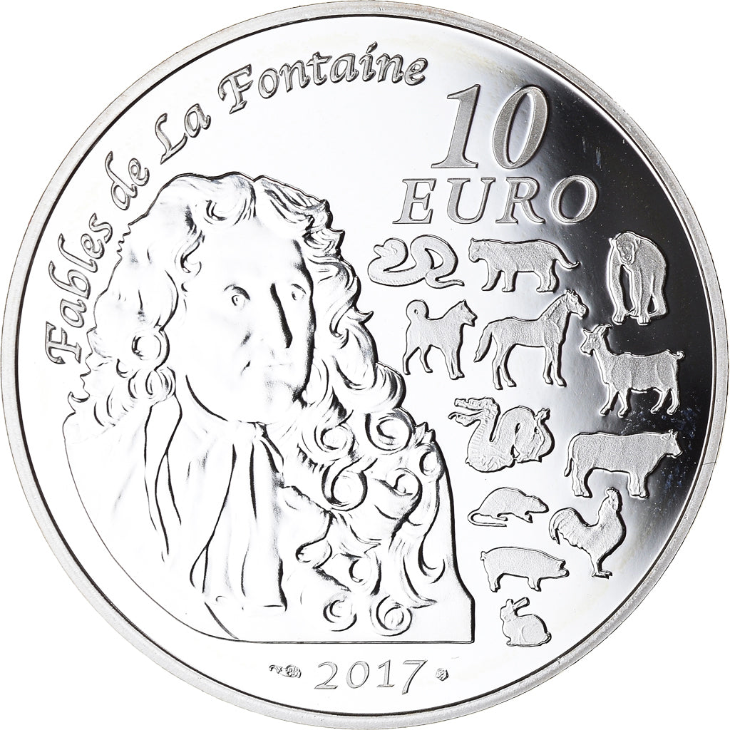 Francja, Monnaie de Paris, 10 Euro, Year of the Rooster, 2017, Proof, MS(65-70)