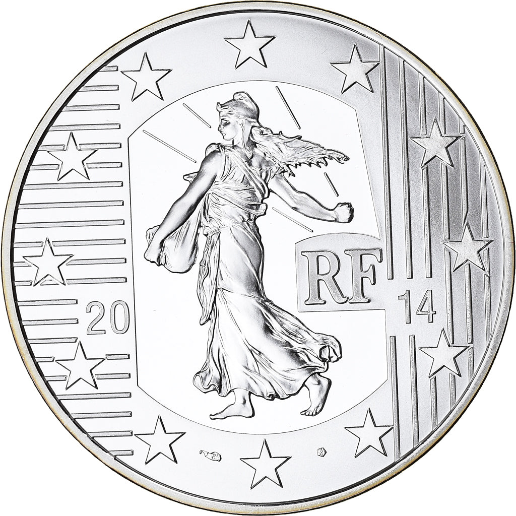 France, 10 Euro, Semeuse, 2014, Paris, BE, MS(65-70), Silver, Gadoury:EU689