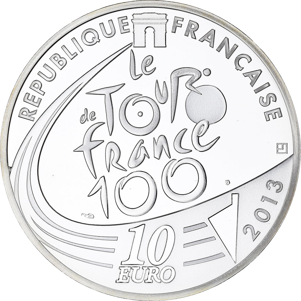 Francia, Monnaie de Paris, 10 Euro, Tour de France Maillot vert, 2013, Paris