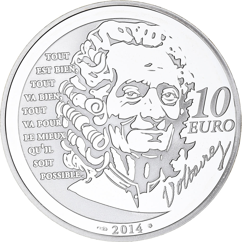 Frankreich, Monnaie de Paris, 10 Euro, Candide, 2014, Paris, Proof, STGL, Silber
