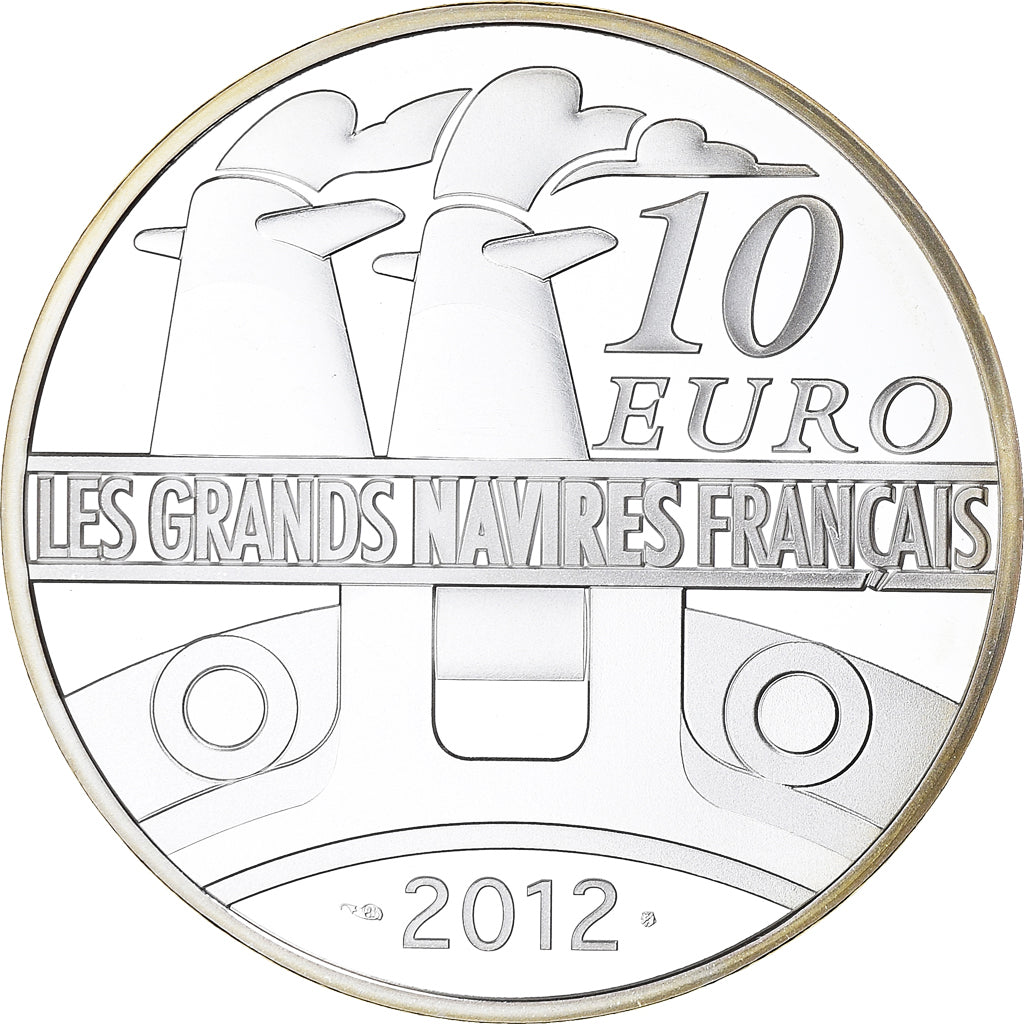 France, Monnaie de Paris, 10 Euro, Le France, 2012, Paris, Proof, MS(65-70)