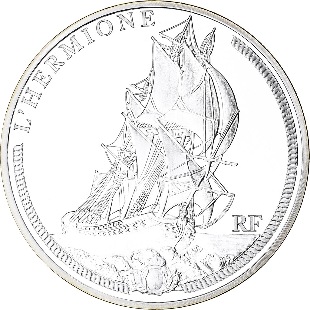France, Monnaie de Paris, 10 Euro, L'Hermione, 2012, Paris, Proof, MS(65-70)