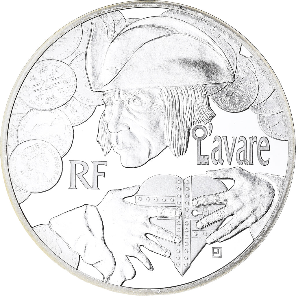 Frankreich, Monnaie de Paris, 10 Euro, Harpagon, Molière, 2014, Paris, BE