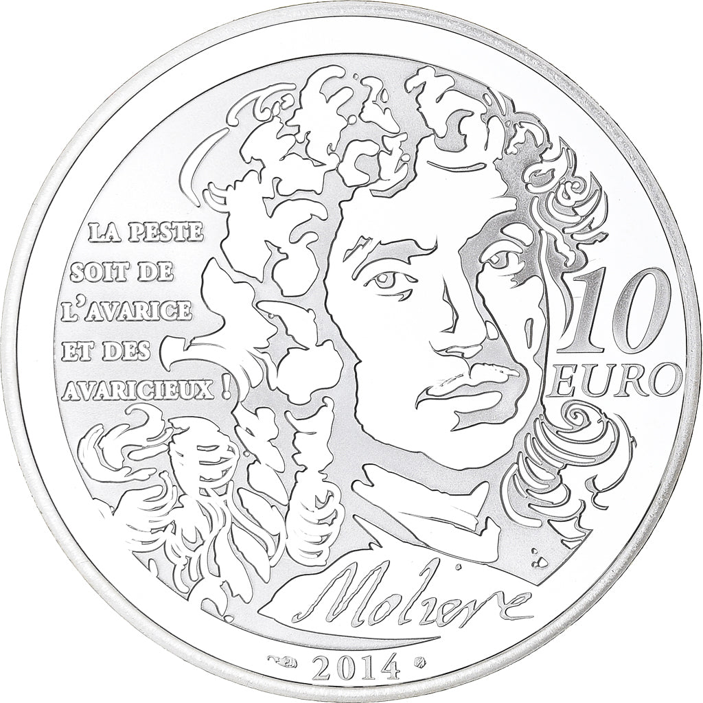 Frankreich, Monnaie de Paris, 10 Euro, Harpagon, Molière, 2014, Paris, BE