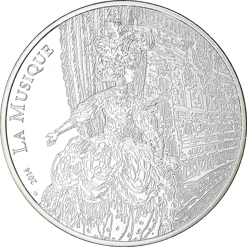 Francja, Monnaie de Paris, 10 Euro, Jean-Philippe Rameau, 2014, Proof