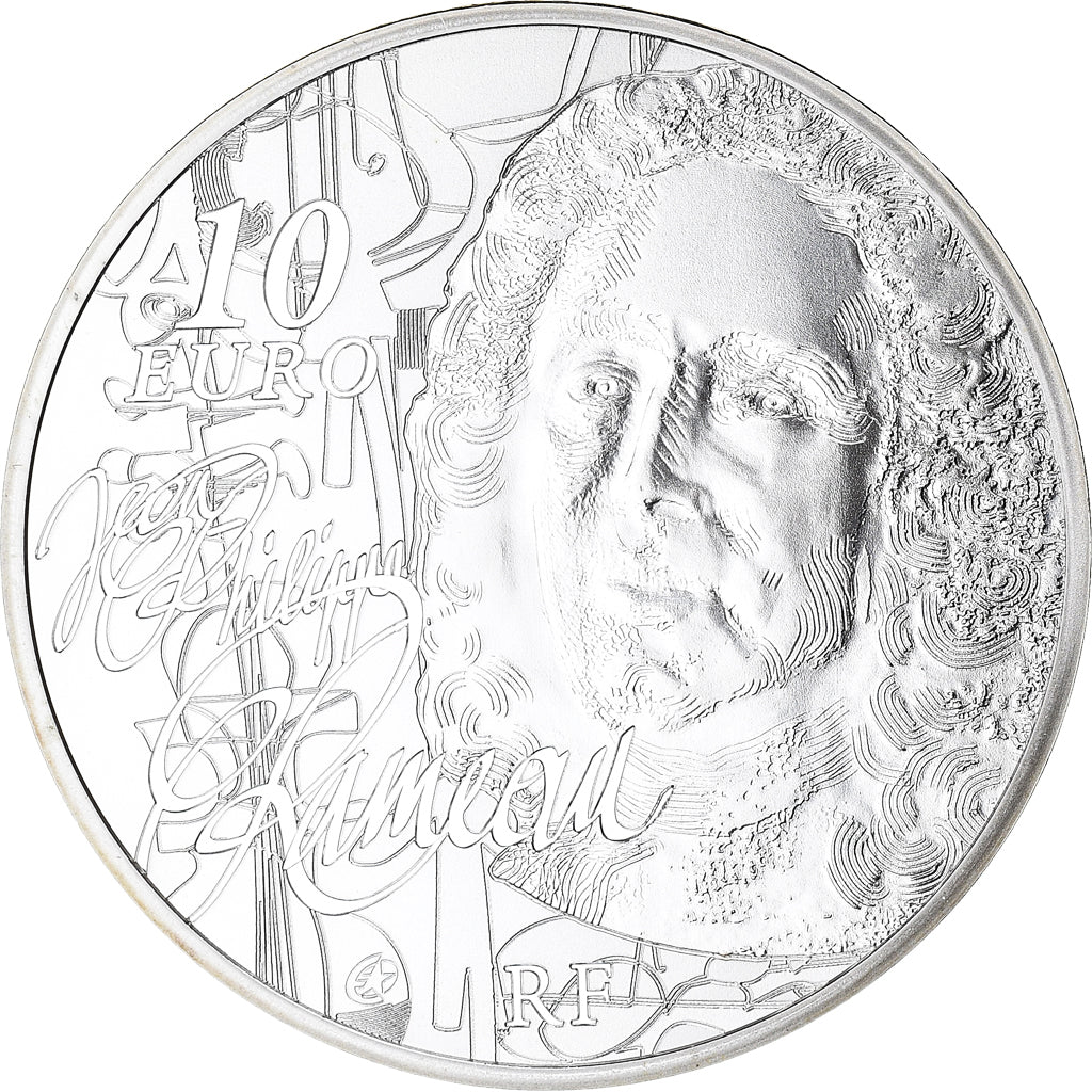 Francja, Monnaie de Paris, 10 Euro, Jean-Philippe Rameau, 2014, Proof