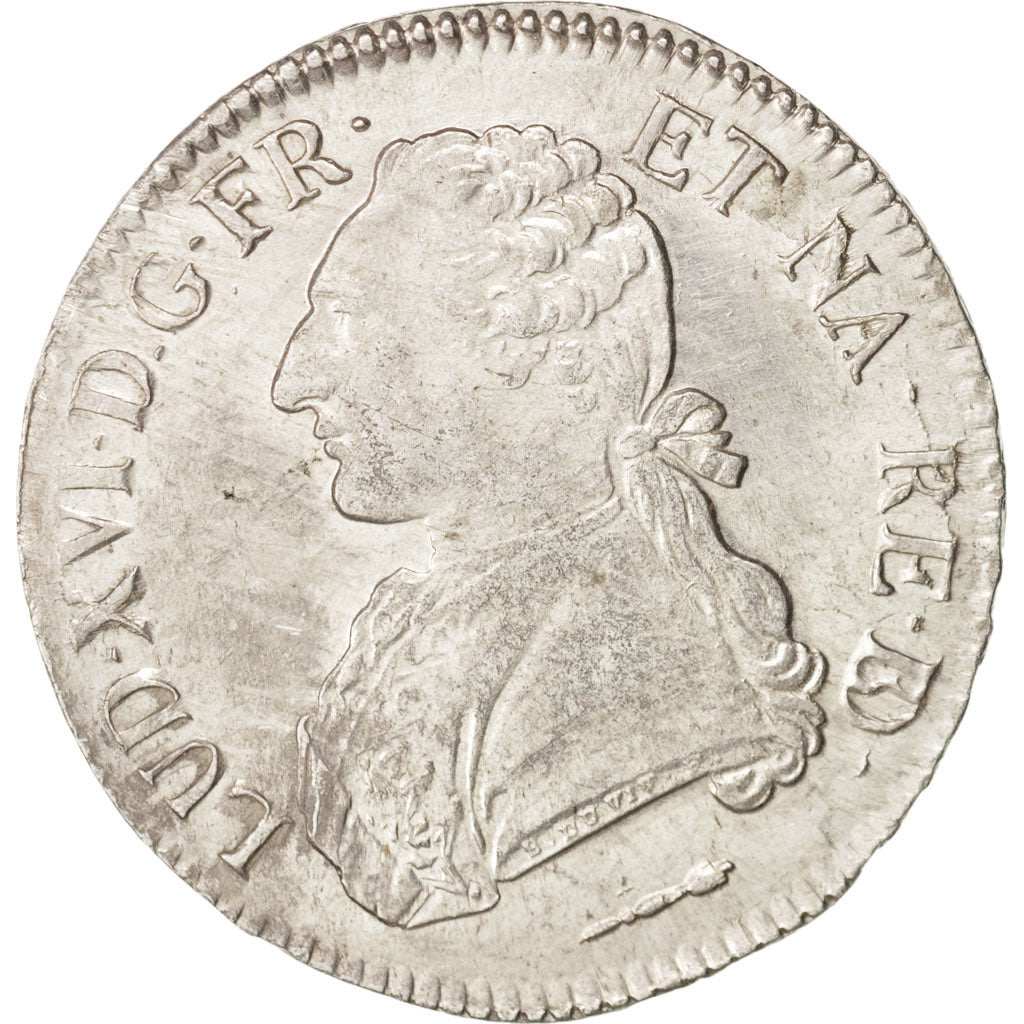 Coin, France, Louis XVI, Écu de Béarn aux branches d'olivier, Ecu, 1786, Pau