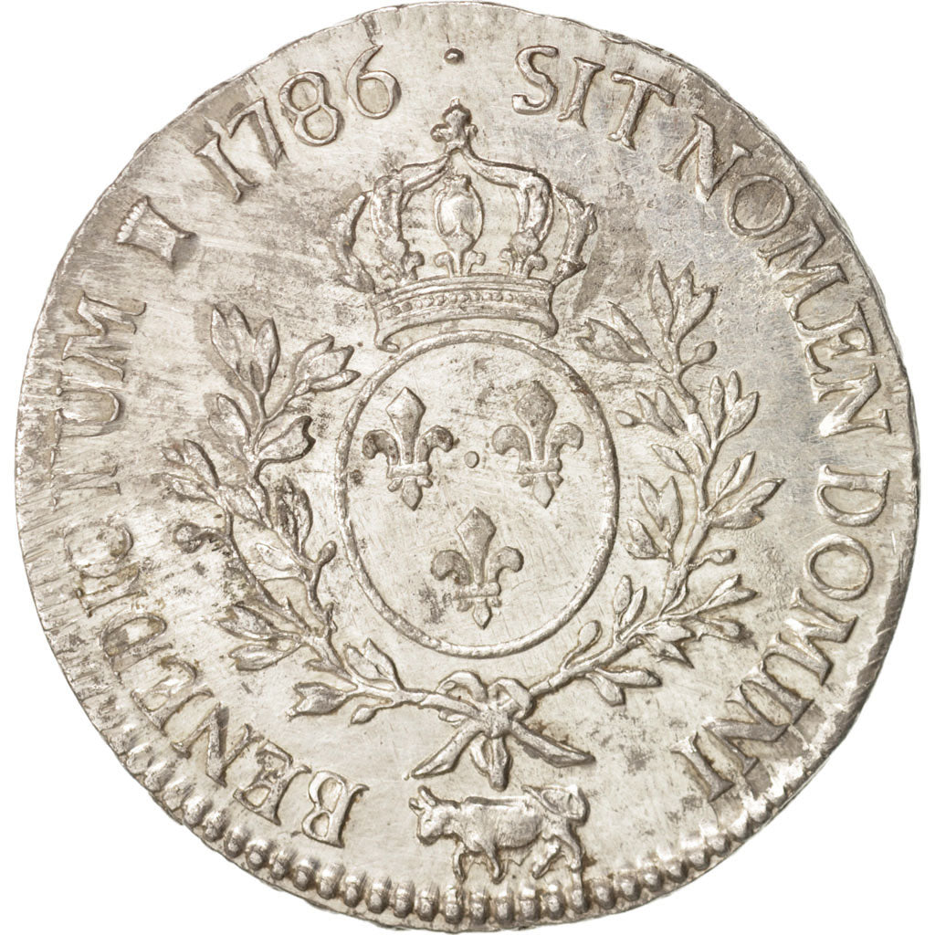 Coin, France, Louis XVI, Écu de Béarn aux branches d'olivier, Ecu, 1786, Pau