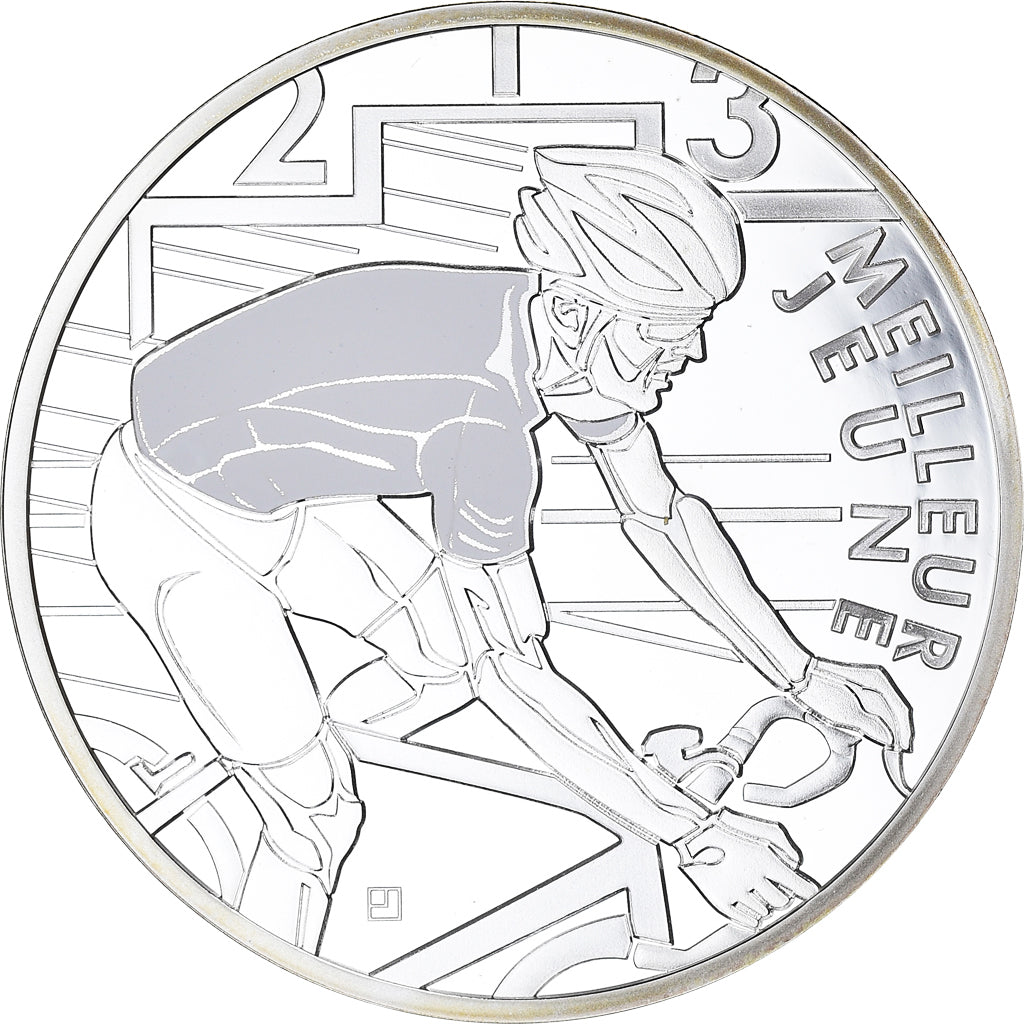 Francja, Monnaie de Paris, 10 Euro, Tour de France Maillot blanc, 2013, Paris