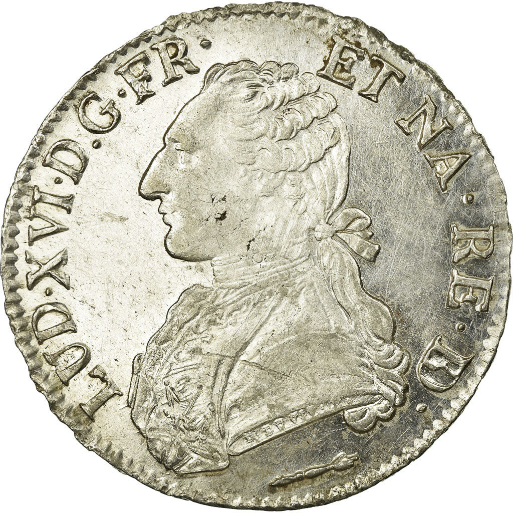 Moneda, Francia, Louis XVI, Écu de Béarn aux branches d'olivier, Ecu, 1788