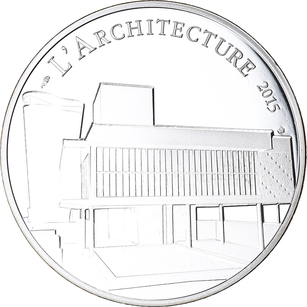 Francia, Monnaie de Paris, 10 Euro, Le Corbusier, 2015, Paris, FDC, Argento