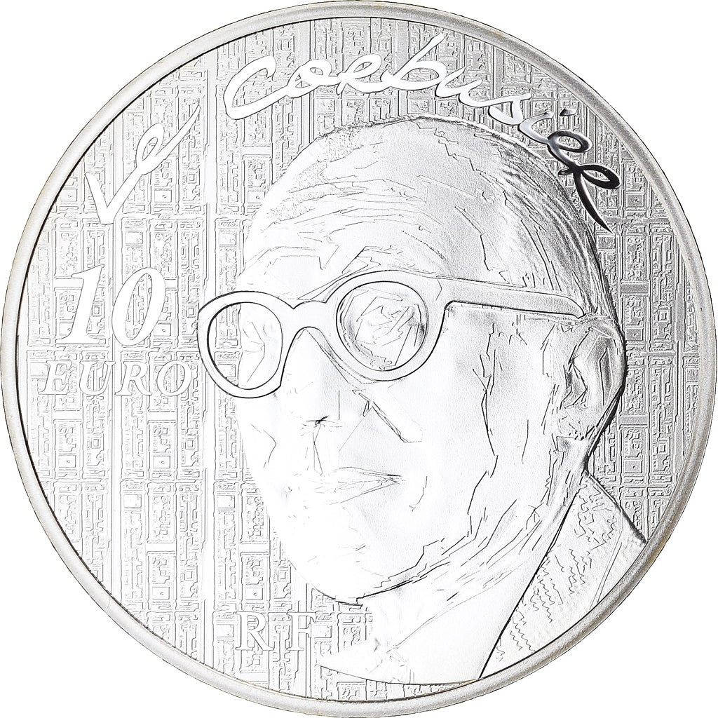 Francia, Monnaie de Paris, 10 Euro, Le Corbusier, 2015, Paris, FDC, Argento
