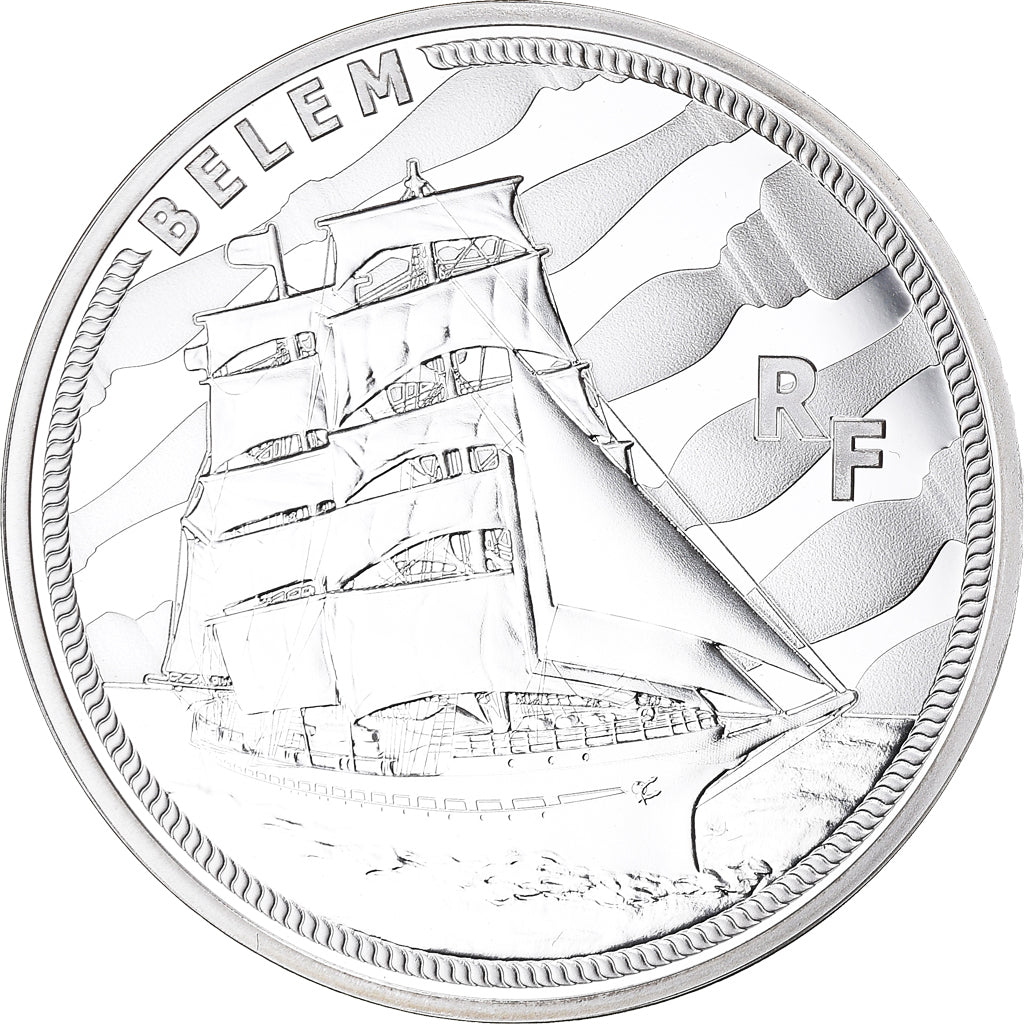 França, Monnaie de Paris, 10 Euro, Navire, Le Belem, 2016, Proof, MS(65-70)