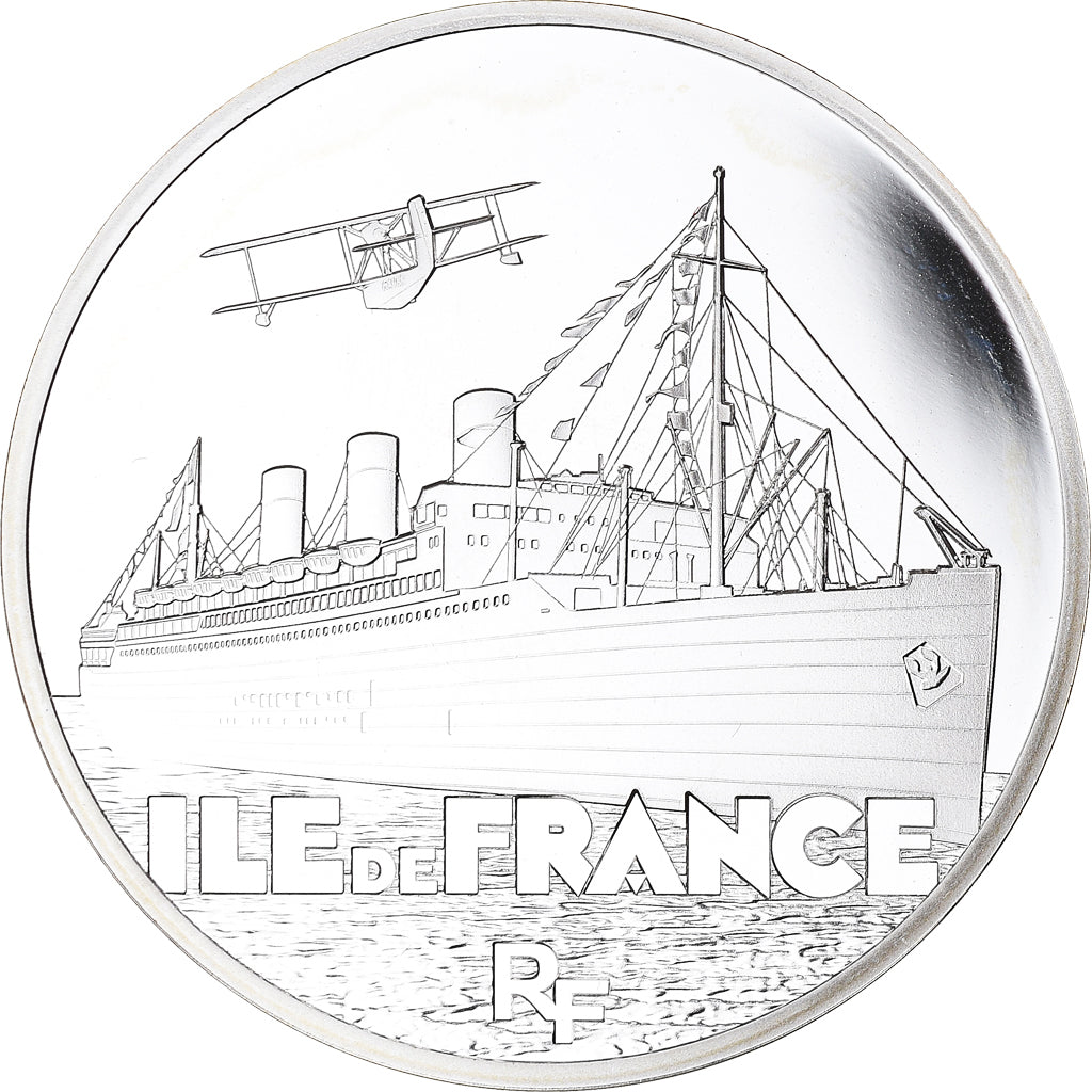 França, Monnaie de Paris, 10 Euro, Navire, Ile de France, 2016, Proof