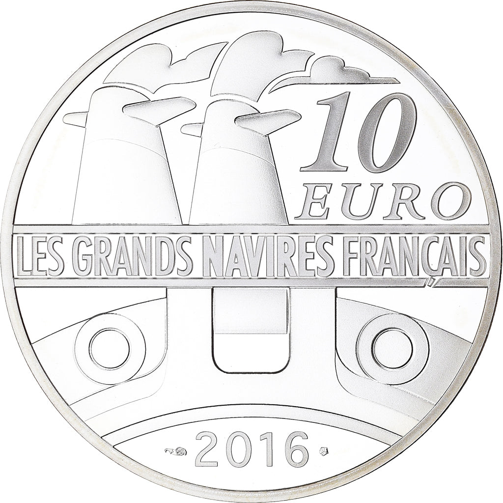 França, Monnaie de Paris, 10 Euro, Navire, Ile de France, 2016, Proof