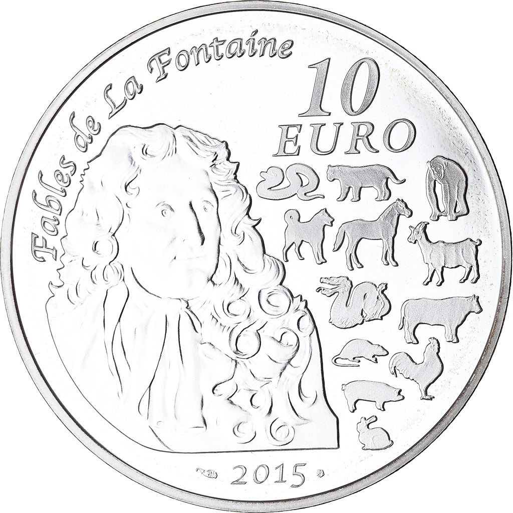 França, Monnaie de Paris, 10 Euro, Year of the Goat, 2015, Proof, MS(65-70)