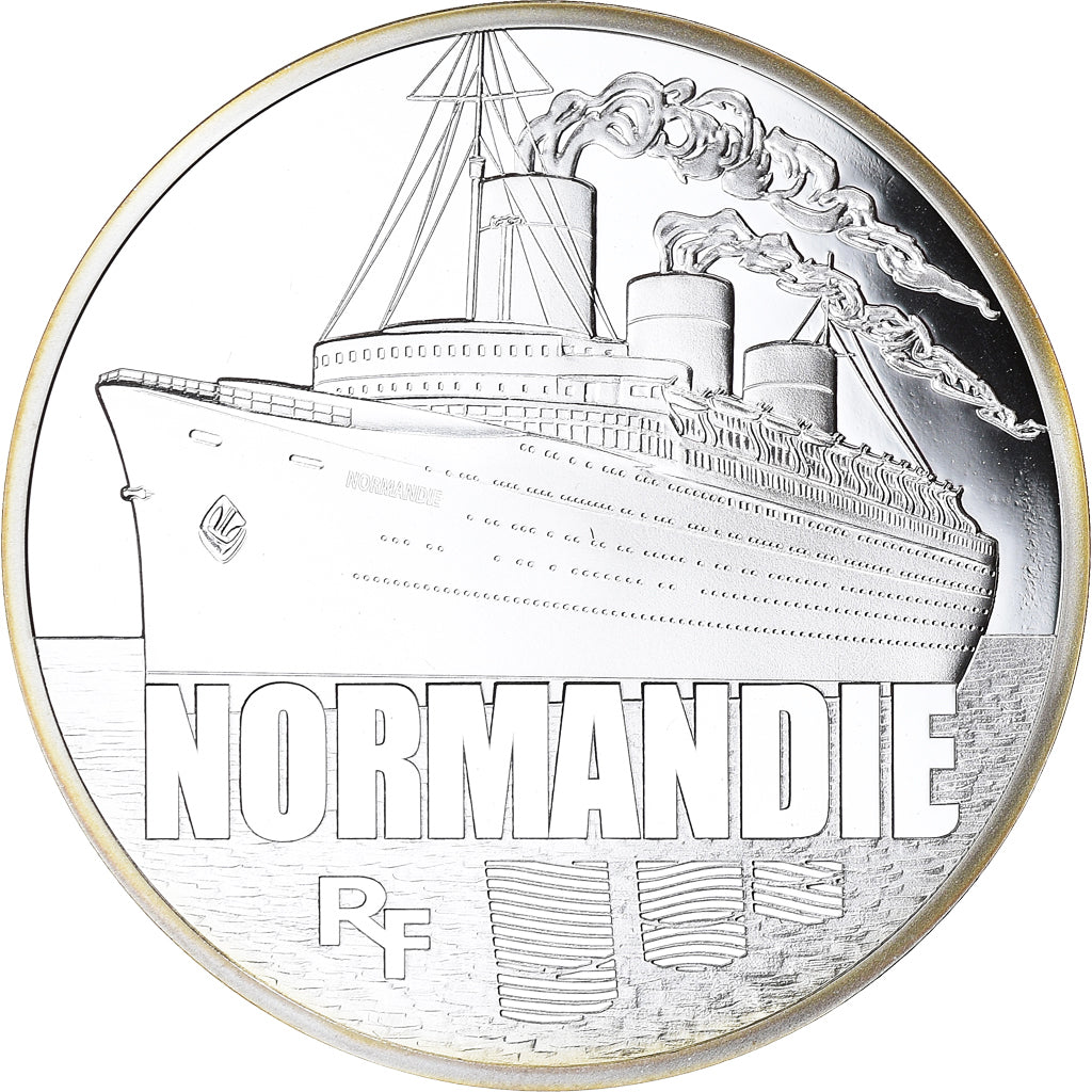 Frankrijk, Parijse munten, 10 Euro, Le Normandie, 2014, Paris, Proof, FDC
