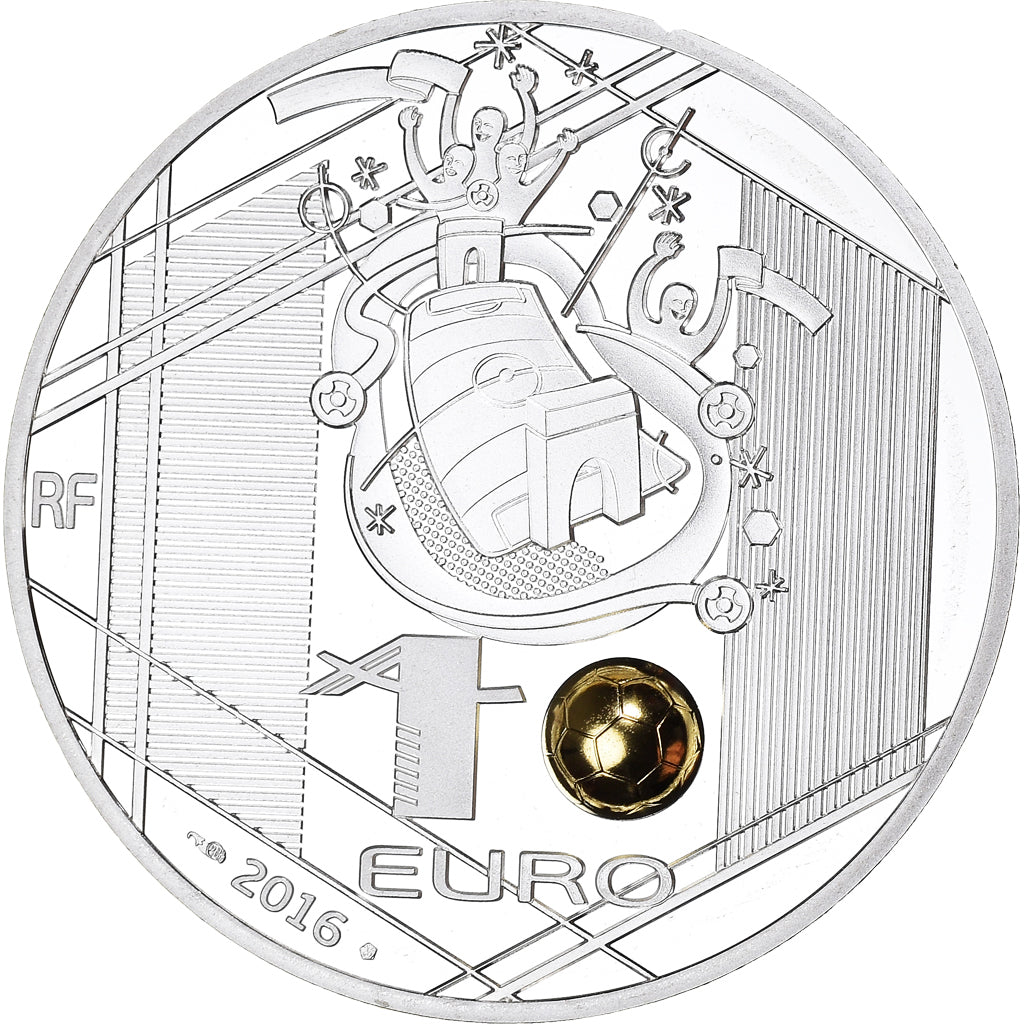 Frankreich, Monnaie de Paris, 10 Euro, UEFA Euro 2016, Tête, 2016, Paris