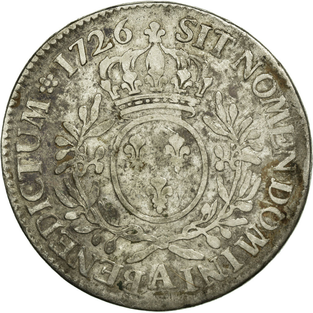 Coin, France, Louis XV, Écu aux branches d'olivier, Ecu, 1726, Paris