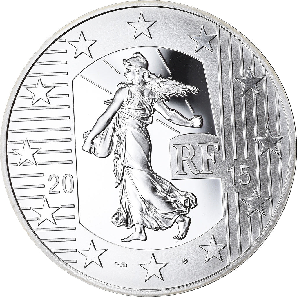 Francia, Monnaie de Paris, 10 Euro, Semeuse - Franc à cheval, 2015, Paris