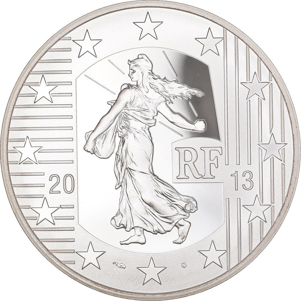 Frankrijk, Parijse munten, 10 Euro, Semeuse, 2013, Paris, Proof, FDC, Zilver