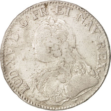 Francia, Louis XV, Écu aux branches d'olivier, 1726, Paris, BC+, Plata, KM 486.1