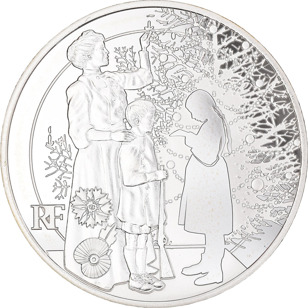 Francia, Monnaie de Paris, 10 Euro, Grande Guerre, Les Fraternisés de Noël