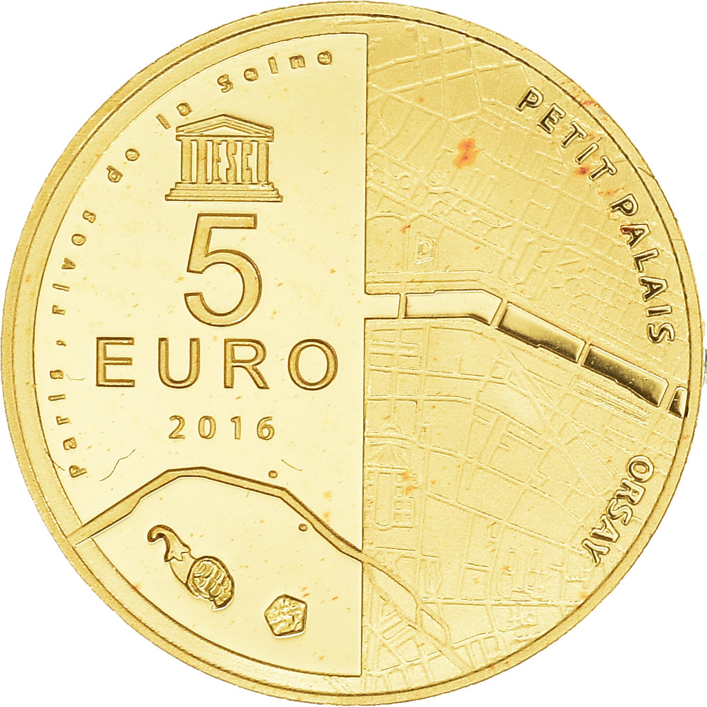 France, Monnaie de Paris, 5 Euro, Orsay - Petit Palais, 2016, Paris, BE