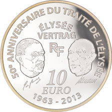 France, Monnaie de Paris, 10 Euro, Traité de l'Elysée, 2013, Paris, FDC