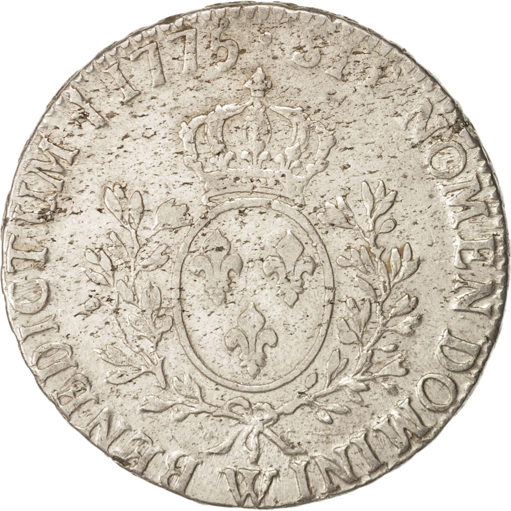 Francia, Louis XVI, Écu aux branches d'olivier, 1775, Lille, MB,Argento,KM564.16