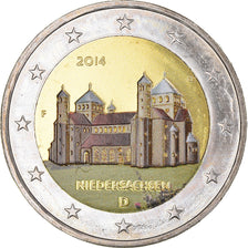 Alemania, 2 Euro, Niedersachsen, 2014, Stuttgart, Colourized, SC+, Bimetálico