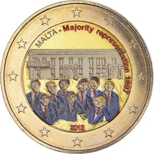 Malta, 2 Euro, 2012, Colourized, MS(64), Bi-Metallic, KM:145
