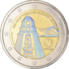 Portugal, 2 Euro, 250 anos, 2013, Porto, Colourized, MS(64), Bimetaliczny