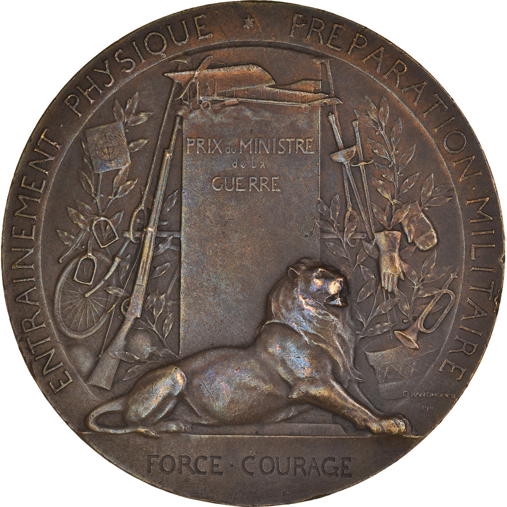 Francja, Medal, Prix du ministre de la Guerre, Military, Grandhomme, AU(50-53)