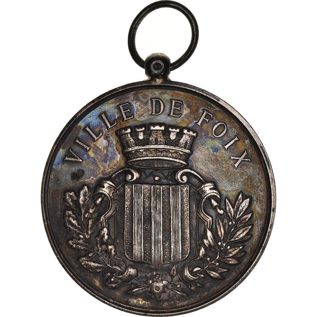 Francia, medaglia, Concours Musical, Ville de Foix, Musique, 1902, BB+, Argento