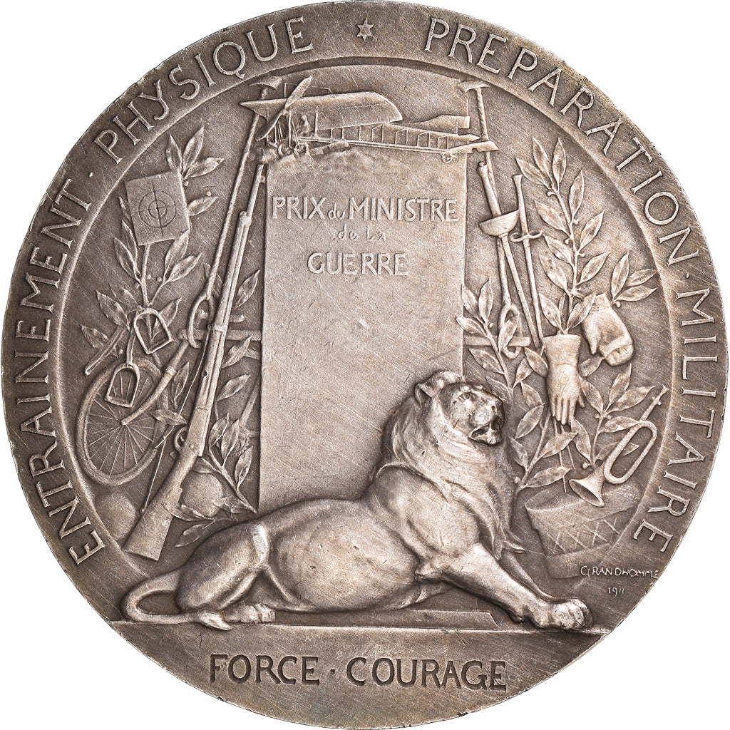 França, Medal, Prix du ministre de la Guerre, WAR, Grandhomme, AU(55-58), Prata