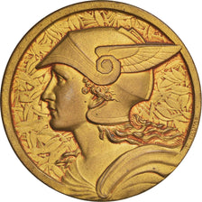 Frankrijk, Medaille, Marianne Casquée, France, Fraisse, ZF+, Gilt Bronze