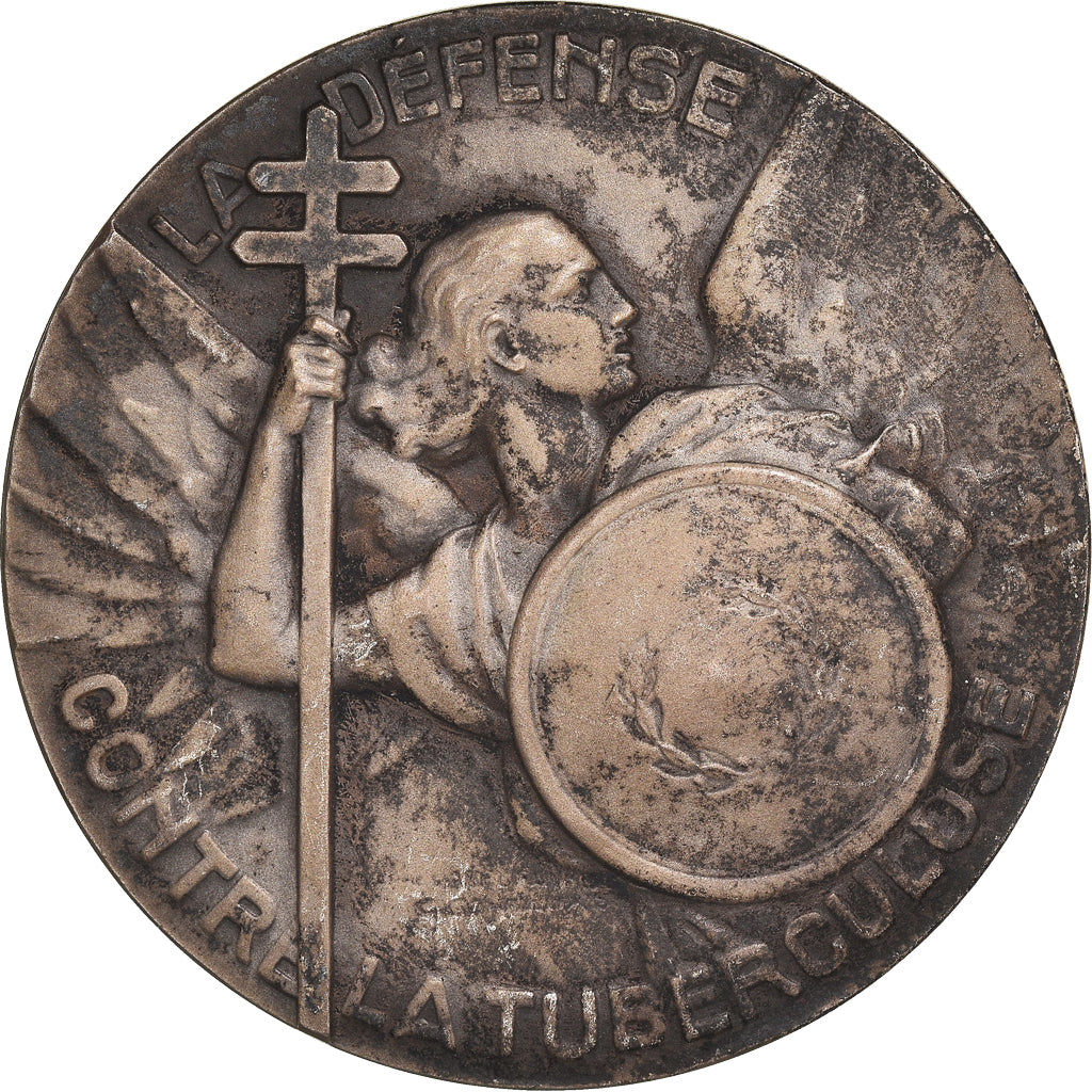 Francja, Medal, La défense contre la tuberculose, Medycyna, Contaux, AU(50-53)