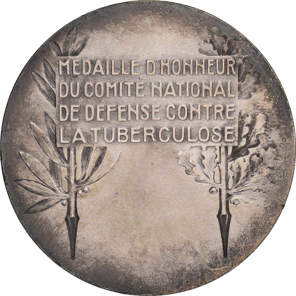Francja, Medal, La défense contre la tuberculose, Medycyna, Contaux, AU(50-53)
